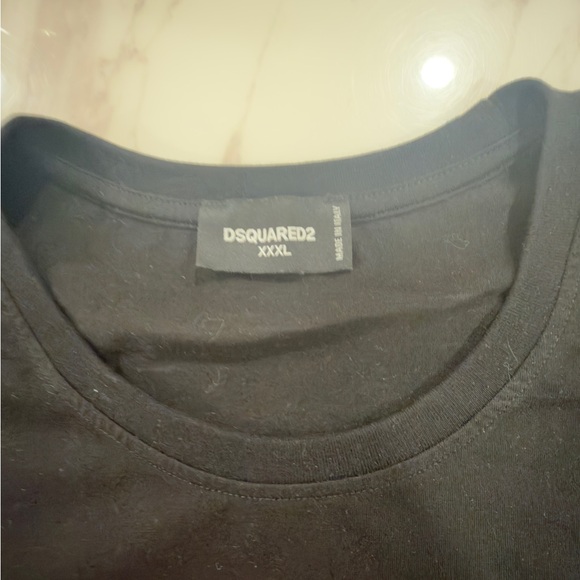 DSQUARED2 Black T-Shirt with Red Maple Leaf - Picture 6 of 6